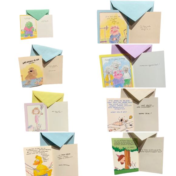 41 New Funny Vintage Characters Birthday Getting Older Greeting Cards Envelopes - Picture 1 of 9